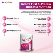 DiaGrand Low-GI Protein for Diabetes Nutrition | 5 Protein Sources | TriQ