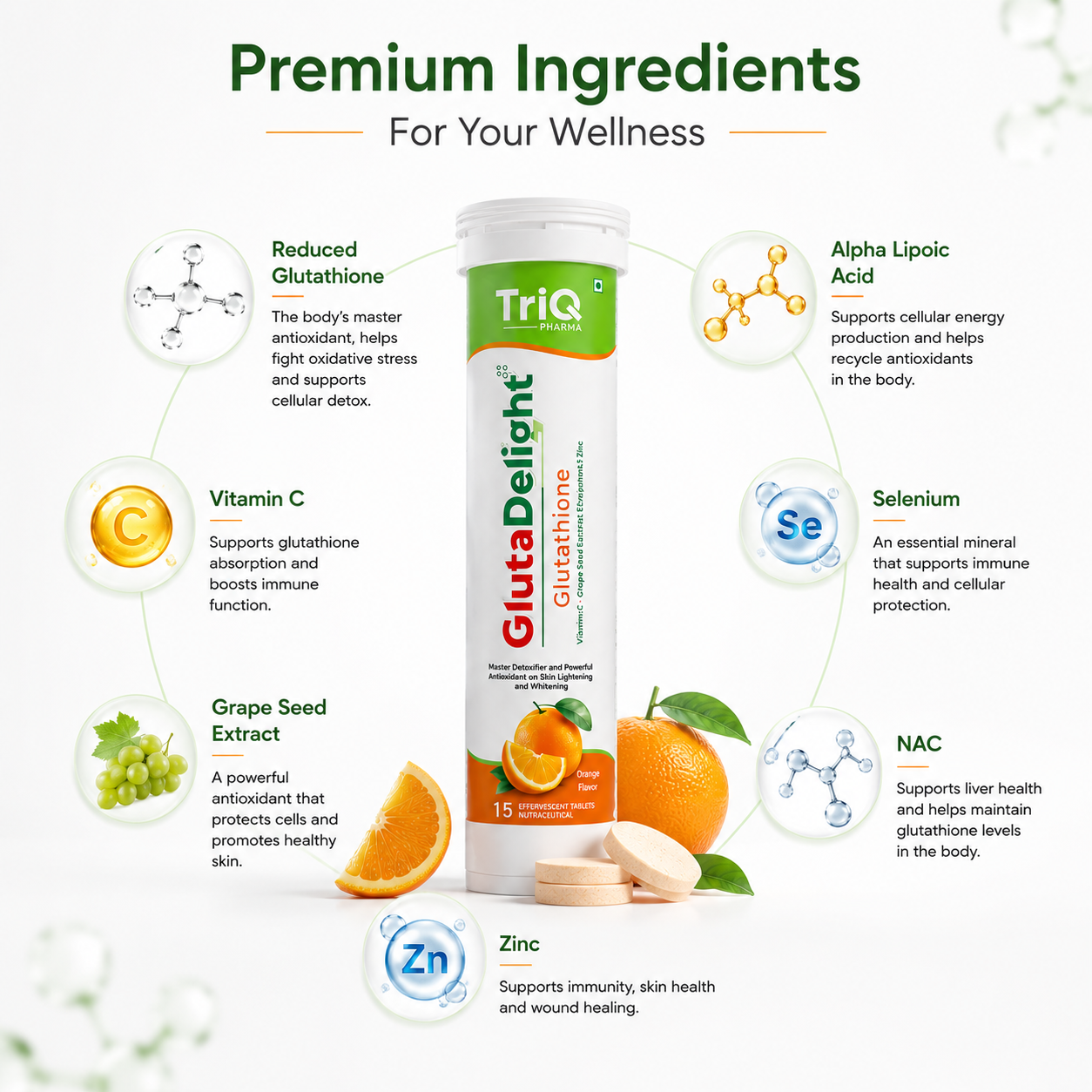 GlutaDelight Glutathione Skin Brightening Supplement