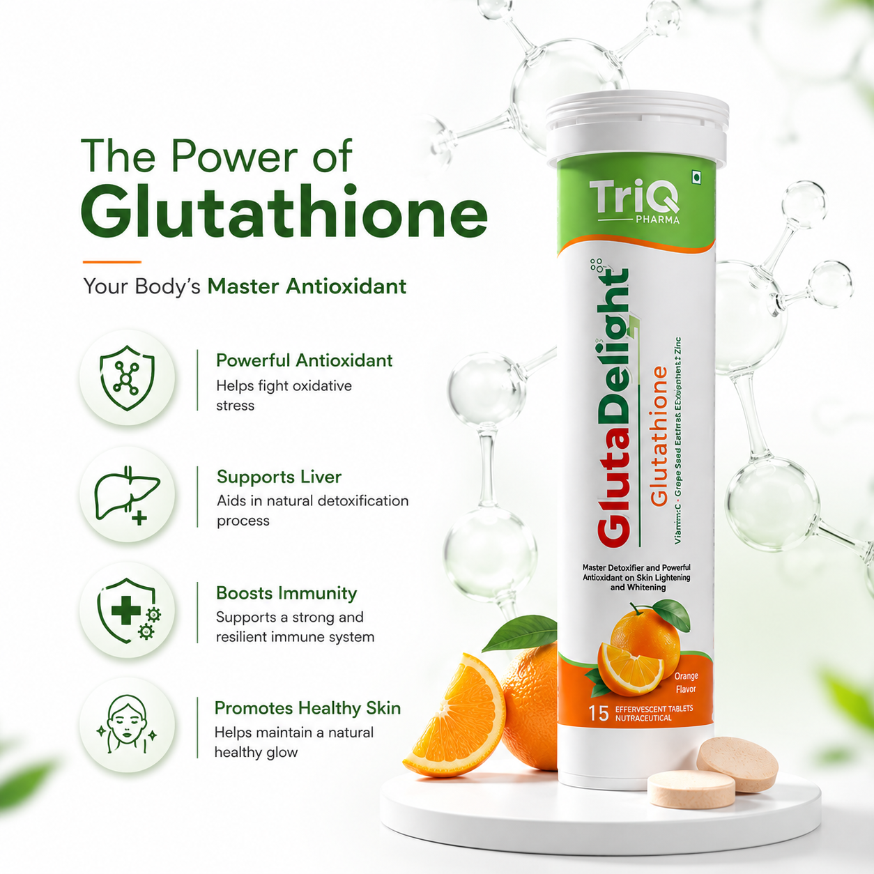 GlutaDelight Glutathione Skin Brightening Supplement